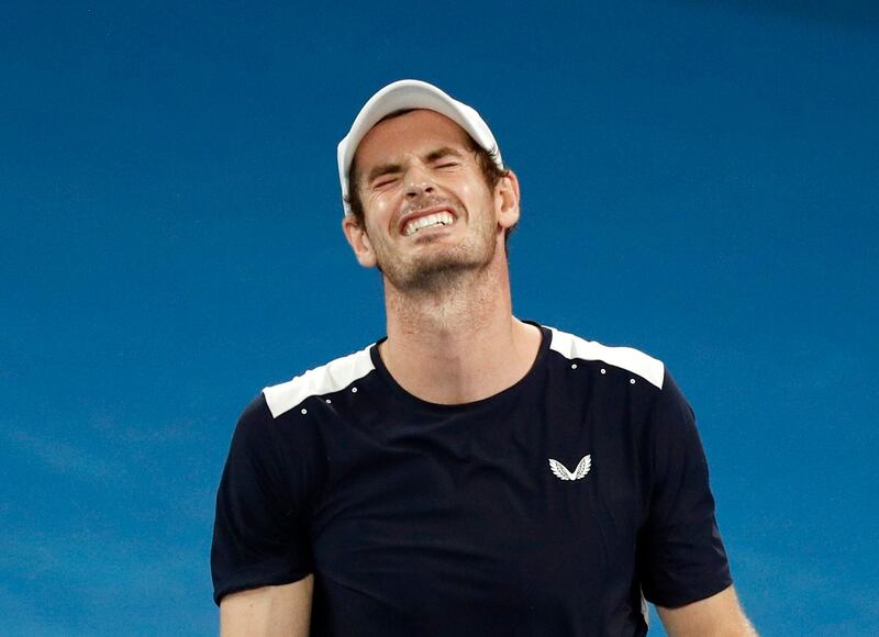 Britain's Andy Murray reacts during the match against Spain's Roberto Bautista Agut. REUTERS