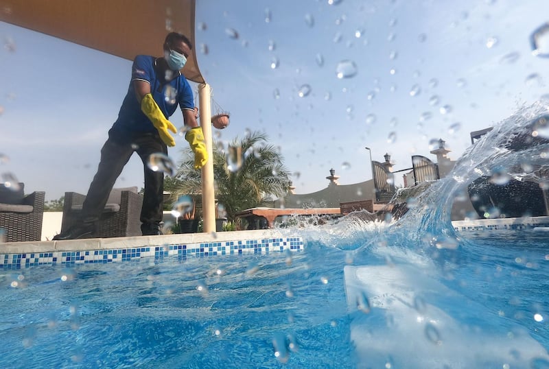 Other than these giant blocks of ice for swimming pools, the company also supplies crushed ice, edible ice cubes and ice sculptures. AFP