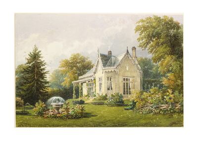 A watercolour picture of Adelaide Cottage from 1839 by Caleb Robert Stanley. Photo: The Royal Collection