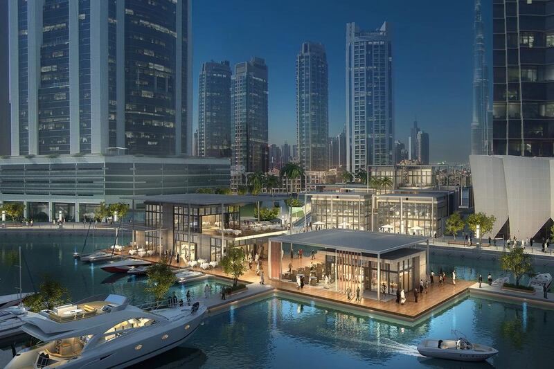 The project would be developed over a five to seven-year period and could contain up to 150 water homes, which are not floating homes but will be permanently secured to the canal basin. Reem Mohammed / The National