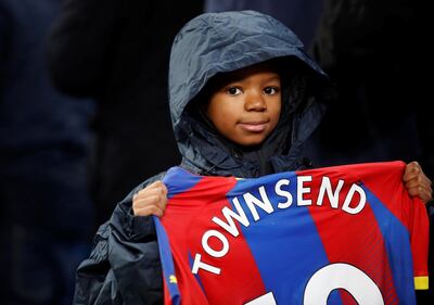 Soccer Football - Premier League - Manchester City v Crystal Palace - Etihad Stadium, Manchester, Britain - December 22, 2018  A Crystal Palace fan holds Andros Townsend's shirt after the match         Action Images via Reuters/Carl Recine  EDITORIAL USE ONLY. No use with unauthorized audio, video, data, fixture lists, club/league logos or "live" services. Online in-match use limited to 75 images, no video emulation. No use in betting, games or single club/league/player publications.  Please contact your account representative for further details.