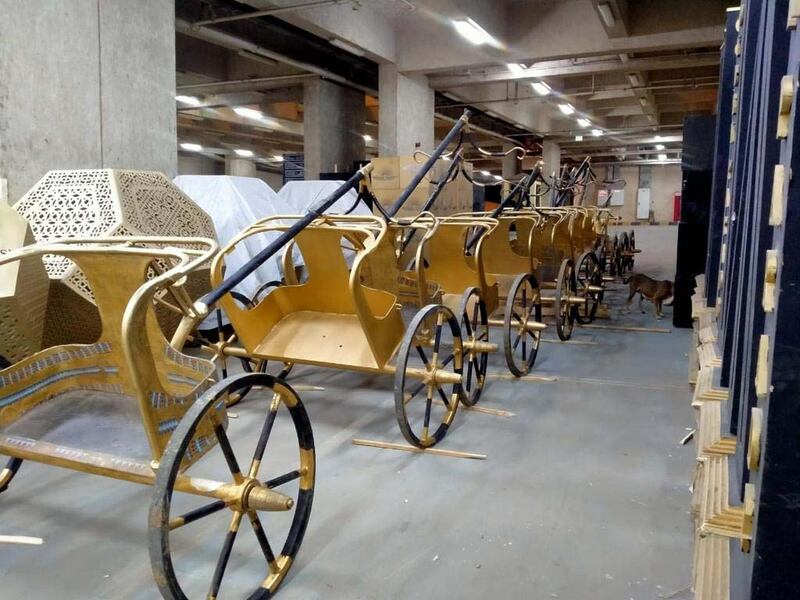 Horse carriage for Egypt’s Pharaohs Golden Parade. Courtesy Mohamed Attia