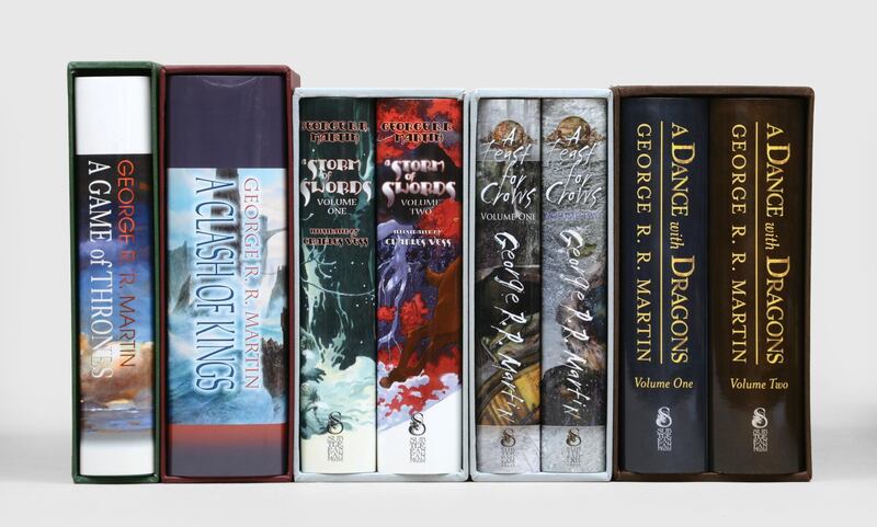 Another view of the George R R Martin collection for sale. Peter Harrington