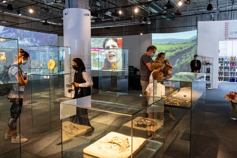 Visitors at Bulgaria's pavilion. Photo: Christopher Pike / Expo 2020 Dubai