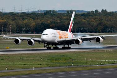 Emirates will resume some passenger flights from April 6. AFP