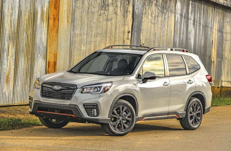 The hexagonal front grille features active shutters in an effort to reduce fuel consumption. Subaru