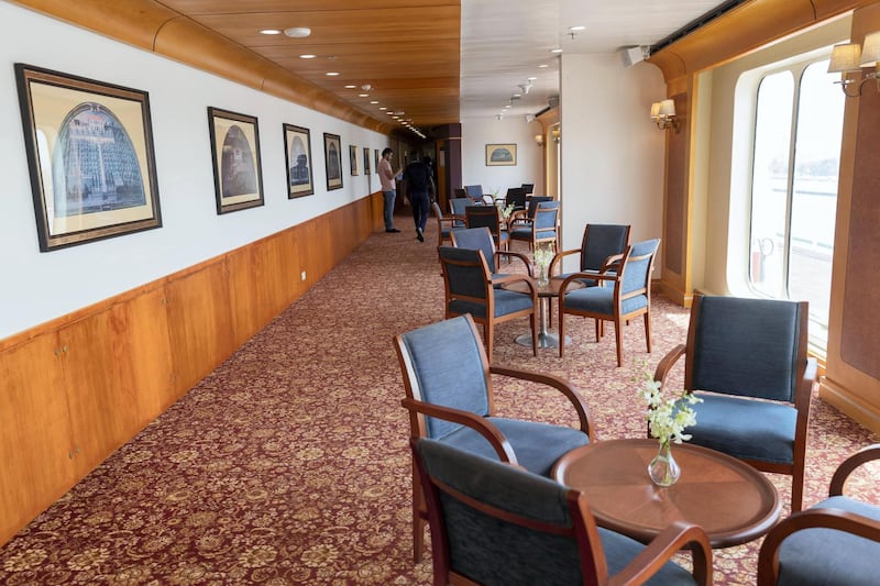 DUBAI, UNITED ARAB EMIRATES. 18 APRIL 2018. Press walk through of the Queen Elizabeth 2 in Port Rashid. The ship has been restored to it’s former glory and is now taking guests. (Photo: Antonie Robertson/The National) Journalist: Johan Dennehy. Section: National.