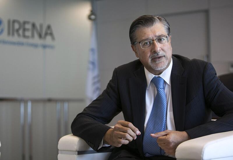 Irena director general Adnan Amin says renewables investment has grown as technology costs have fallen. Silvia Razgova / The National