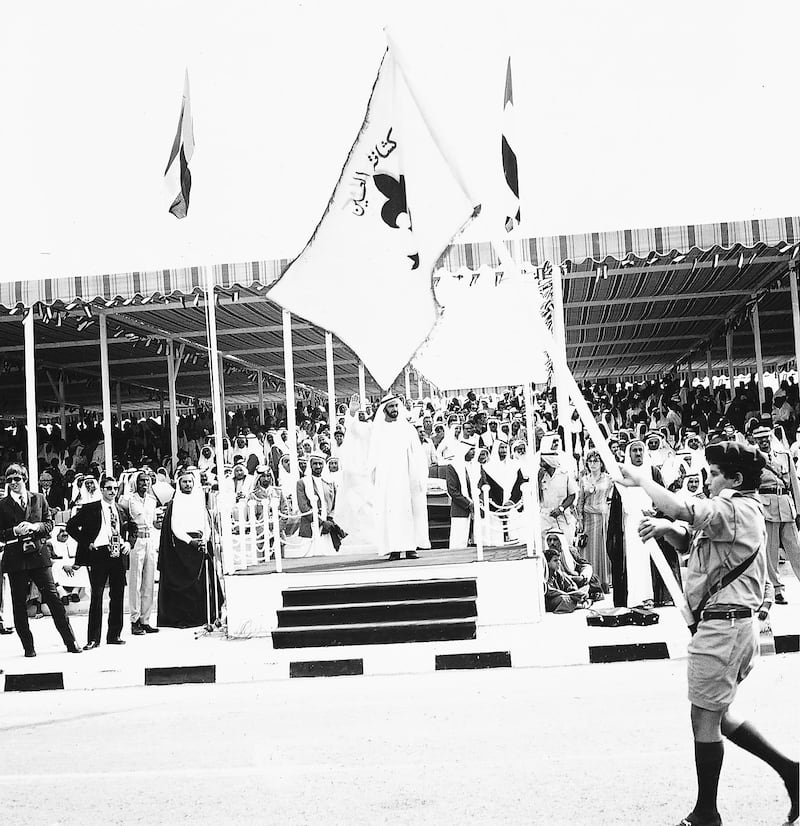 December 2, 1972-The late Sheikh Zayed attending the 1st celebration of UAE national day in 1972Courtesy Al Ittihad