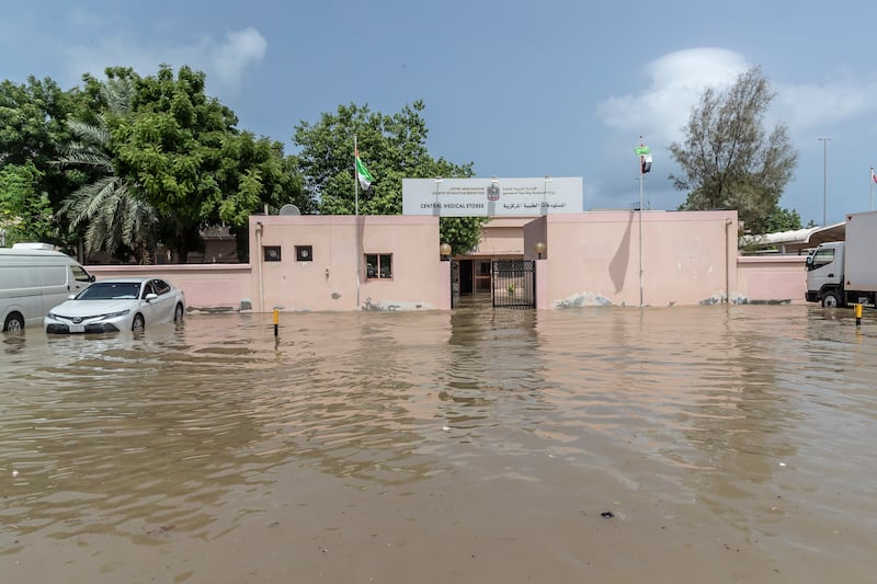 Roads and residential areas in Fujairah were flooded, displacing many from their homes. Antonie Robertson / The National
