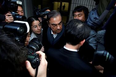 Former Nissan Chairman Carlos Ghosn leaves his lawyer's office in Tokyo. Reuters