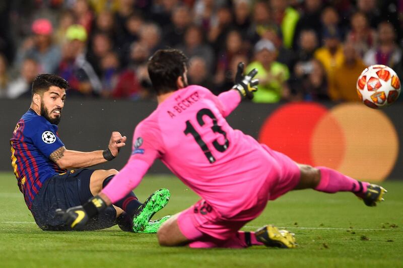 Suarez scores Barcelona's opener. AFP