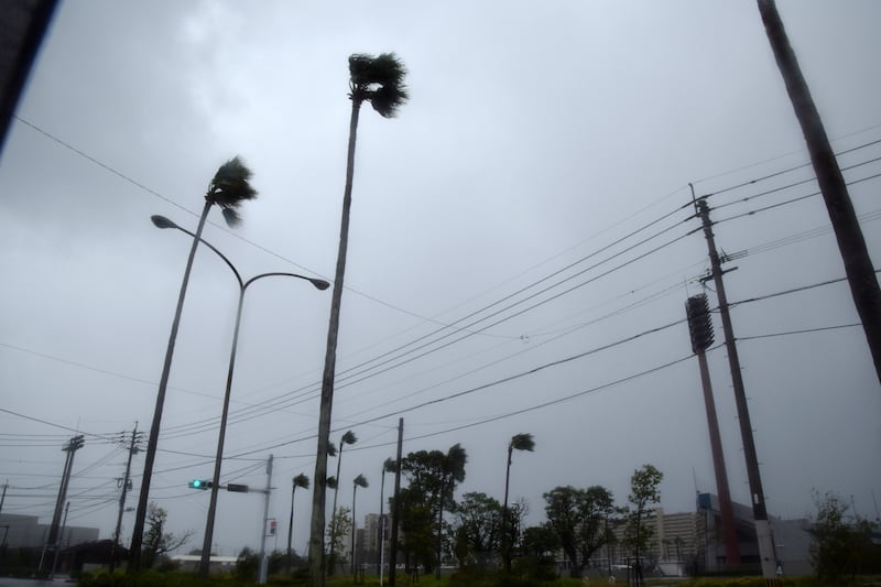 The Japanese Meteorological Agency issued a 'special warning' about the storm's 270 kilometre an hour gusts. EPA