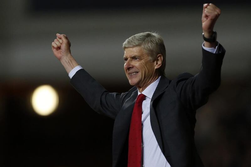 Arsene Wenger has Arsenal atop the Premier League table this season. David Klein / Sportimage / AP