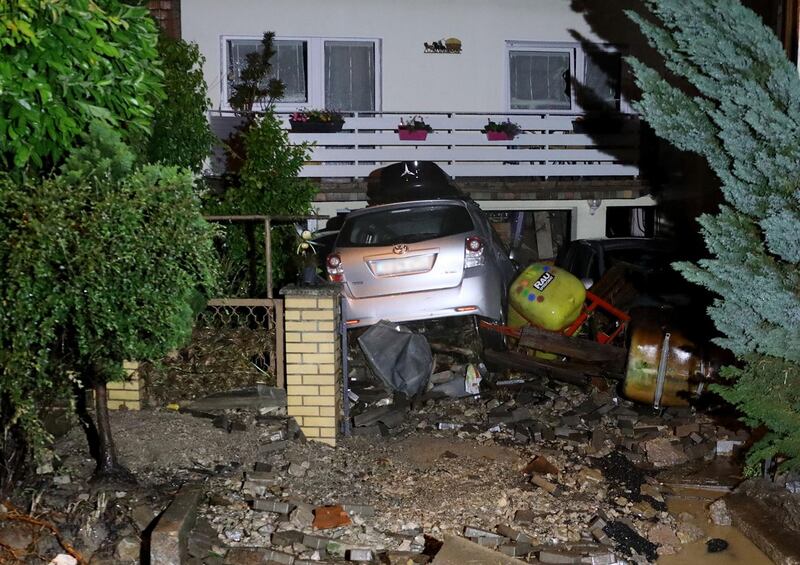South-west Germany suffered from heavy storms, particularly in Saarland.  Mario Avenia / EPA