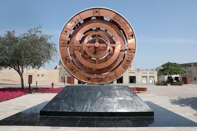 Sculpture by Emirati artist Mattar bin Lahej at Al Shindagha Museum in Dubai. Pawan Singh / The National
