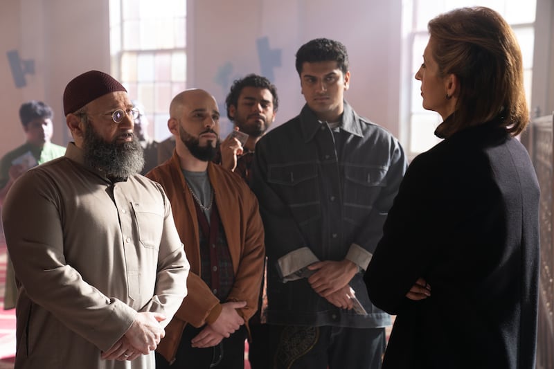 Laith Nakli, left, plays Sheikh Abdallah in 'Ms Marvel'. Photo: Marvel Studios