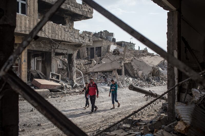 Mosul was left in ruins after an eight-month struggle by Iraqi forces to defeat ISIS militants in the city. Getty Images