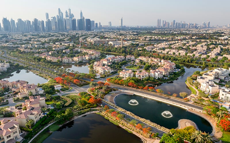 Villa prices in Jumeirah Island dropped 13.9 per cent last month. Courtesy of Nakheel