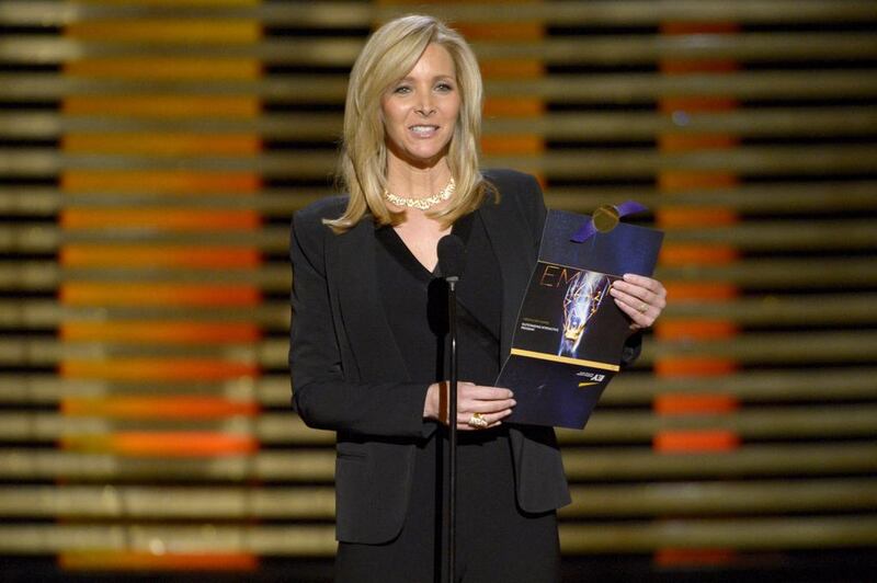 Lisa Kudrow presents on stage at the Television Academy’s Creative Arts Emmy Awards. Phil McCarten / Invision for the Television Academy / AP Images