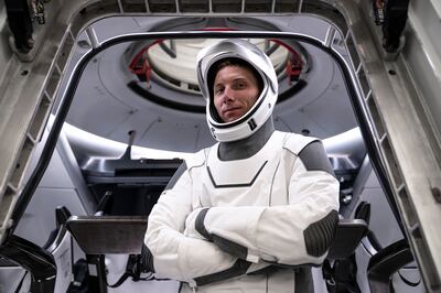 Warren Hoburg takes a breather during a SpaceX training session. Photo: SpaceX