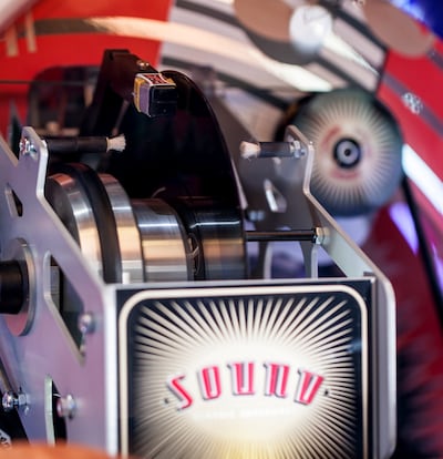 Detail of a vinyl-playing jukebox. Photo: Sound Leisure