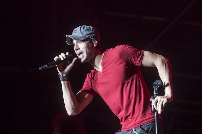Enrique Iglesias performing at Yas Arena for the F1 GP entertainment. Antonie Robertson / The National 