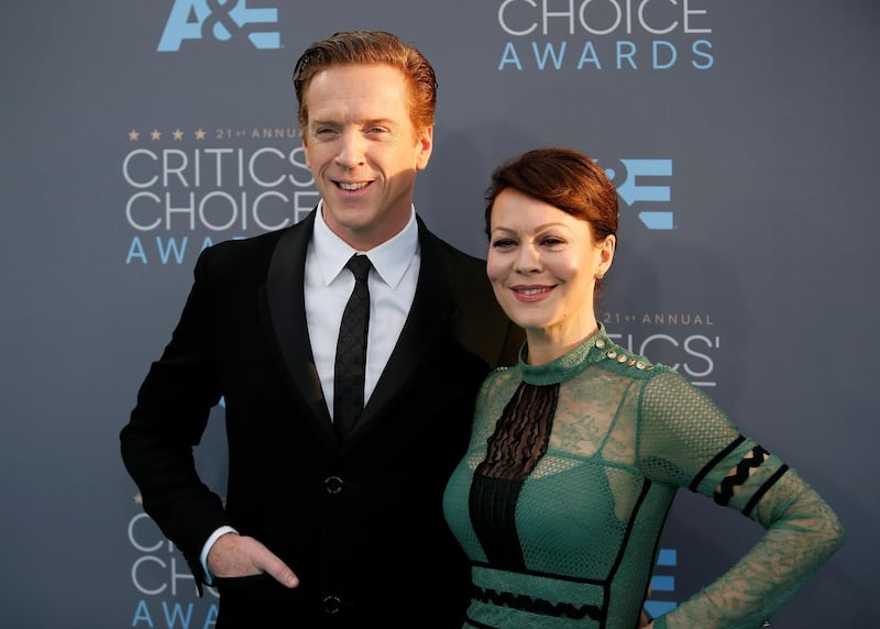 FILE PHOTO: Actor Damian Lewis and his wife actress Helen McCrory arrive at the 21st Annual Critics' Choice Awards in Santa Monica, California January 17, 2016.  REUTERS/Danny Moloshok/File Photo