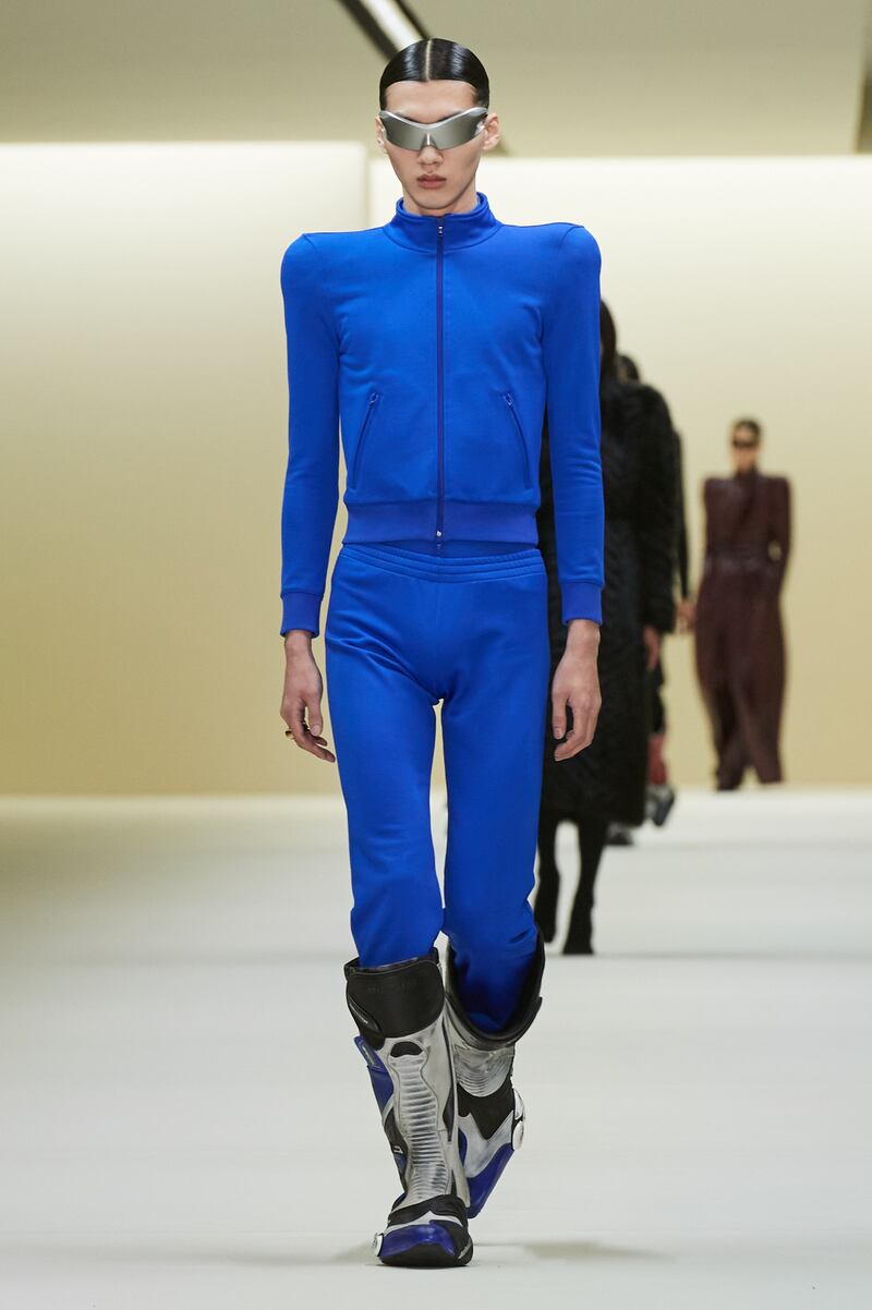 A man's tracksuit with padded shoulders