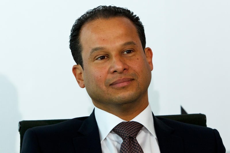 Abraaj Capital CEO Mustafa Abdel-Wadood listens during a news conference at the Emirates Towers on February 20, 2012. Christopher Pike / The National