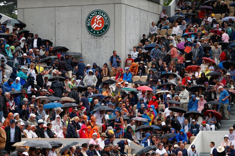 Spectators at Court Suzanne Lenglen during the French Open. EPA