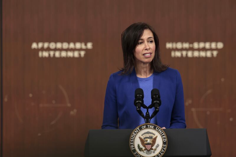 Jessica Rosenworcel, chairwoman of the Federal Communications Commission, said wireless service matters for economic and national security. AFP