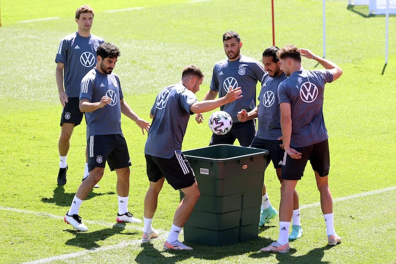 Germany players during training. Getty
