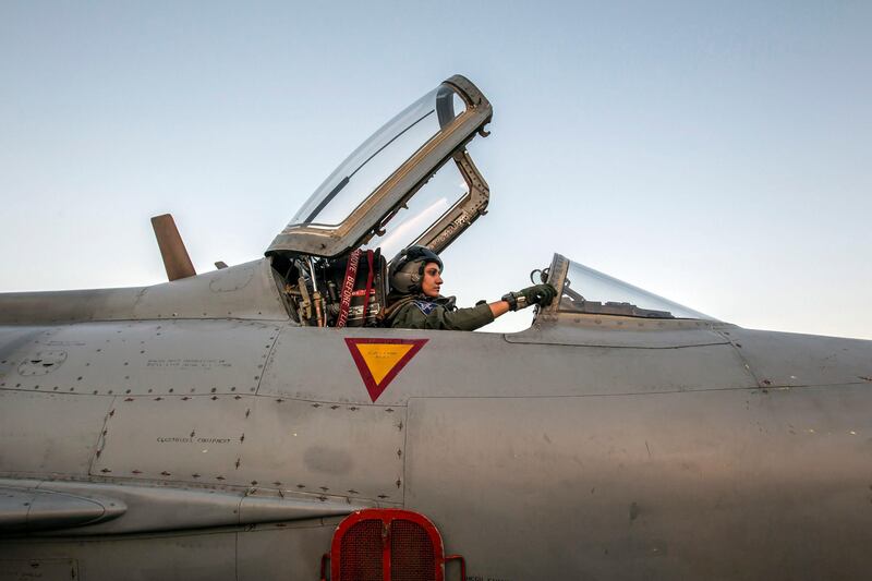 Ayesha Farooq, 26, Pakistan's only female war-ready fighter pilot, sits in the cockpit of a Chinese-made F-7PG fighter jet at Mushaf base in Sargodha, north Pakistan June 6, 2013. Farooq, from Punjab province's historic city of Bahawalpur, is one of 19 women who have become pilots in the Pakistan Air Force over the last decade - there are five other female fighter pilots, but they have yet to take the final tests to qualify for combat. A growing number of women have joined Pakistan's defence forces in recent years as attitudes towards women change. Picture taken June 6, 2013. REUTERS/Zohra Bensemra (PAKISTAN - Tags: MILITARY SOCIETY) *** Local Caption ***  ZOH06_PAKISTAN-AIRF_0612_11.JPG