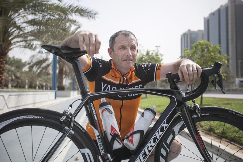 Bernard Hunt, a father of three and Abu Dhabi resident, will take part in the Tour de Force to raise Dh55,000 for the William Wates Memorial Trust in Britain. Mona Al Marzooqi / The National 