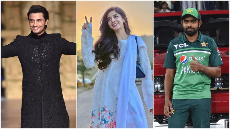 Singer Ali Zafar, actress Mawra Hocane and cricket star Babar Azam have shared their well-wishes for Pakistan Independence Day. Photo: AFP, Instagram