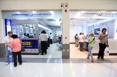 Dubai, May 23, 2013 -  Stock footage of Al Ansari Exchange and Leela Megh Exchange at Deira City Centre in Dubai, May 23, 2013. (Photo by: Sarah Dea/The National)

