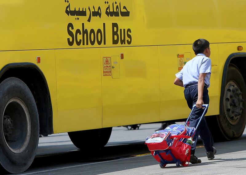 Police secured the premises of a school in Dubai on Wednesday after 'suspicious activity' by a parent was reported. Satish Kumar / The National