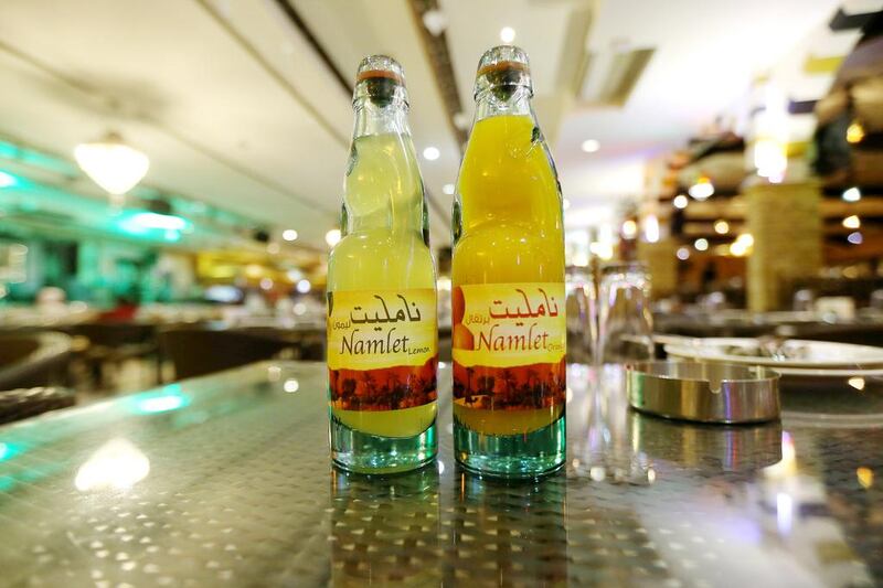 Emirati restaurant tycoon Hamed Hareb is reviving namlet soft drink, trying to keep the new bottles (shown) as close as possible to the originals. Pawan Singh / The National

