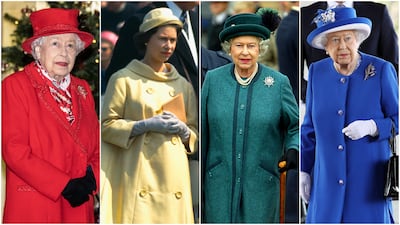 Queen Elizabeth II has co-ordinated her coats and hats throughout her 70-year reign. Getty Images