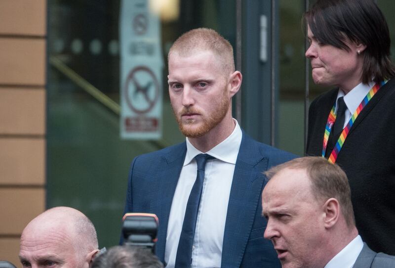 BRISTOL, ENGLAND - FEBRUARY 13:  England Cricketer Ben Stokes leaves Bristol Magistrate's Court on February 13, 2018 in Bristol, England. The 26-year-old all-rounder, who was charged with affray in January over an incident outside a Bristol night club late last year, has not played for England since being arrested in September and is hoping today to be given permission to fly to New Zealand to resume playing international cricket. (Photo by Matt Cardy/Getty Images)