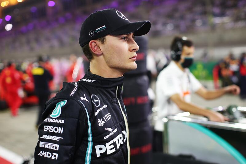 George Russell befoe the start of the Sakhir Grand Prix. Getty