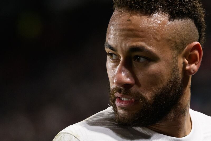Paris Saint-Germain's Brazilian forward Neymar looks on. AFP