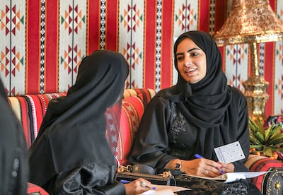Abu Dhabi, United Arab Emirates - Women looking forward to enroll themselves for Federal National Council at the General WomenÕs Union in Mushrif. Khushnum Bhandari for The National
