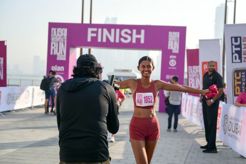 Participants at the end of the run.