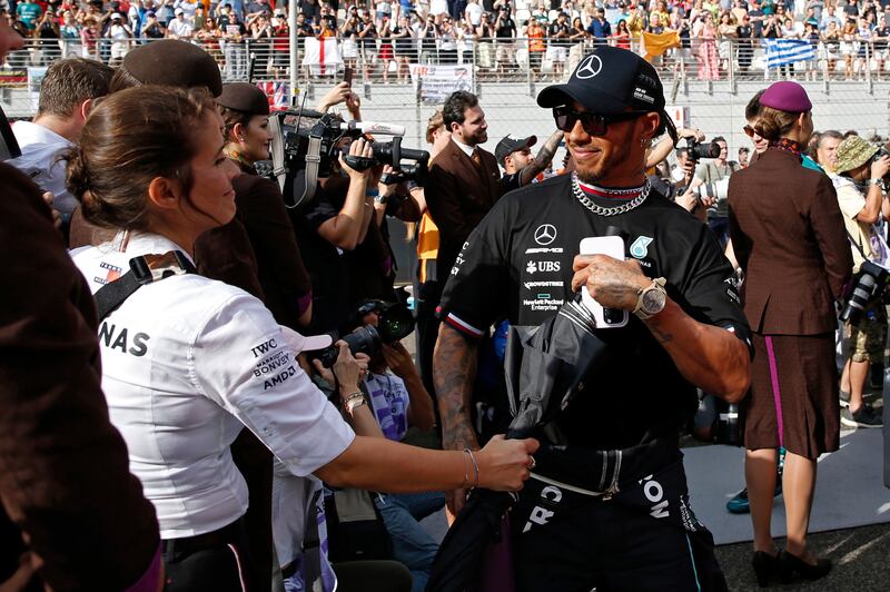 Lewis Hamilton before the Abu Dhabi Formula One Grand Prix at Yas Marina Circuit. EPA