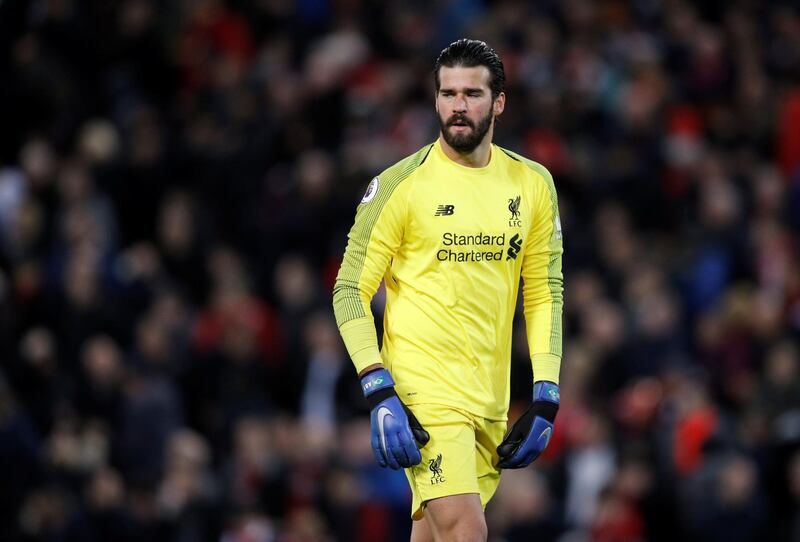 25 - Alisson Becker, Liverpool. Reuters