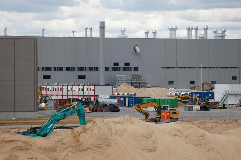 The construction site for Tesla's gigafactory in Gruenheide, near Berlin. AFP