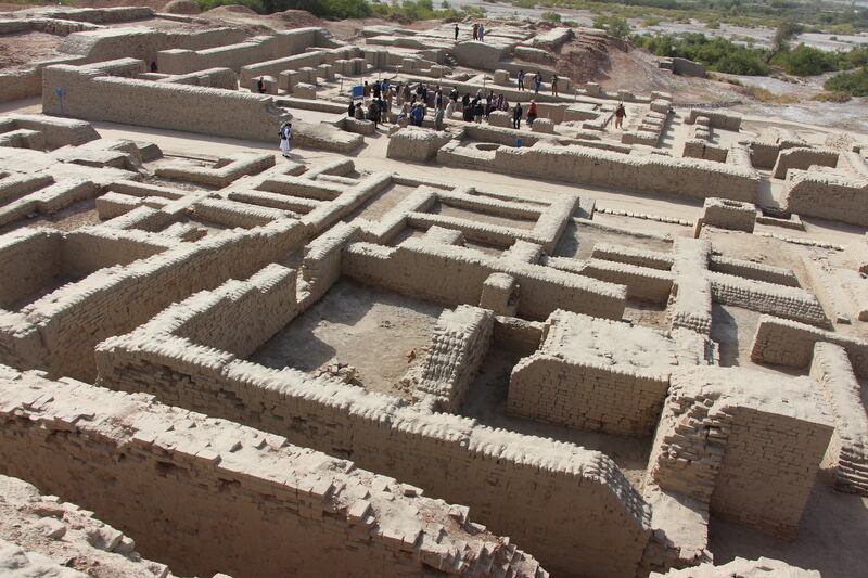 Mohenjo Daro, an ancient city built in about 2,600BC, was one of the main centres of the Indus Valley civilisation inhabited by about 50,000 people. EPA