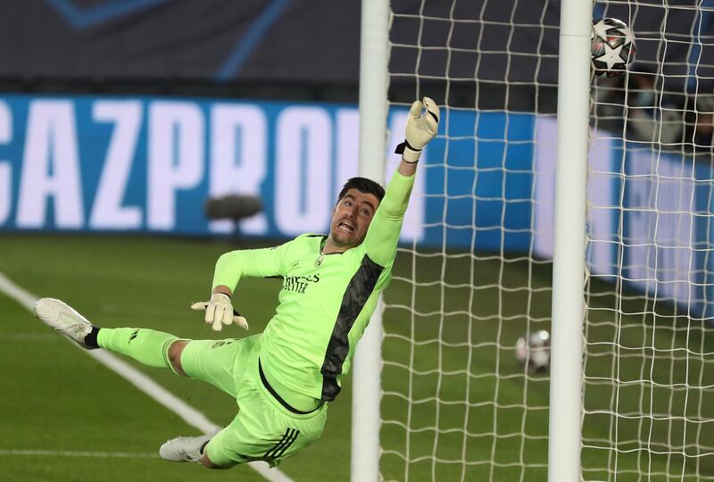 Goalkeeper - Thibaut Courtois (Real Madrid). But for the long limbs of the Belgian goalkeeper, Madrid’s progress past Atalanta would have been far less comfortable. An early save from Robin Gosens and a late one from Duvan Zapata kept Madrid in charge. EPA